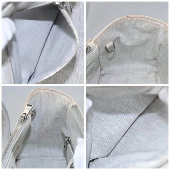 PRADA Bijoux Hand Bag Canvas 2way Gray Auth 113442 - Picture 16 of 16